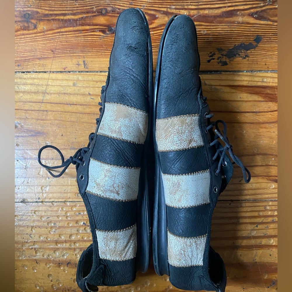 Y-3 Adidas black and white trainers